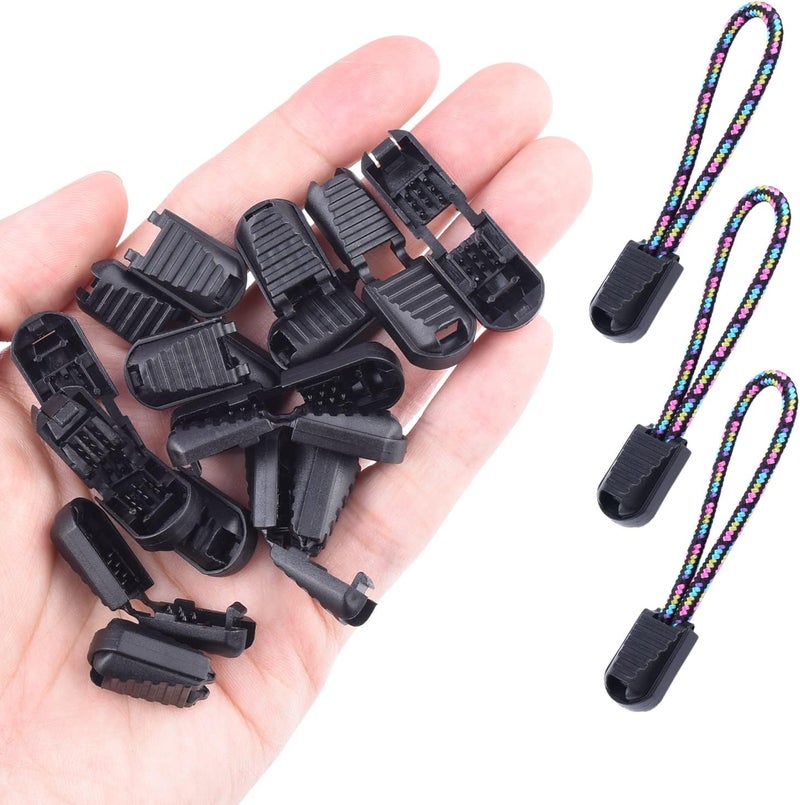 CooBigo 25 Pack Zipper Pull Tabs Cord Ends Tips Shoe Lace End Clips Cord Lock for Paracord Molle Backpack Quick No Tied Shoelace Triathlon Marathon Running Shoe - Image 5